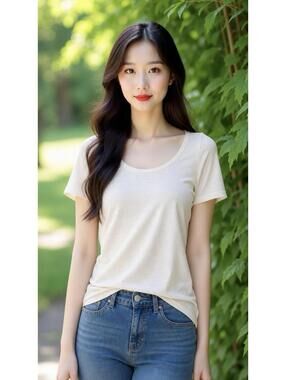 THEORY NWOT Women’s Soft Pinati B Scoop Neck Tee in Atmos Light-Small